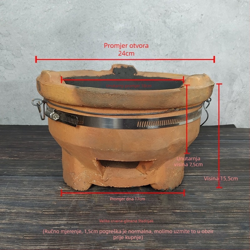 Tradicionalni viseći lijevani lonac za gulaš – kineskog stila, bez premaza, s jednim dnom, kompatibilan s plinskom pločom