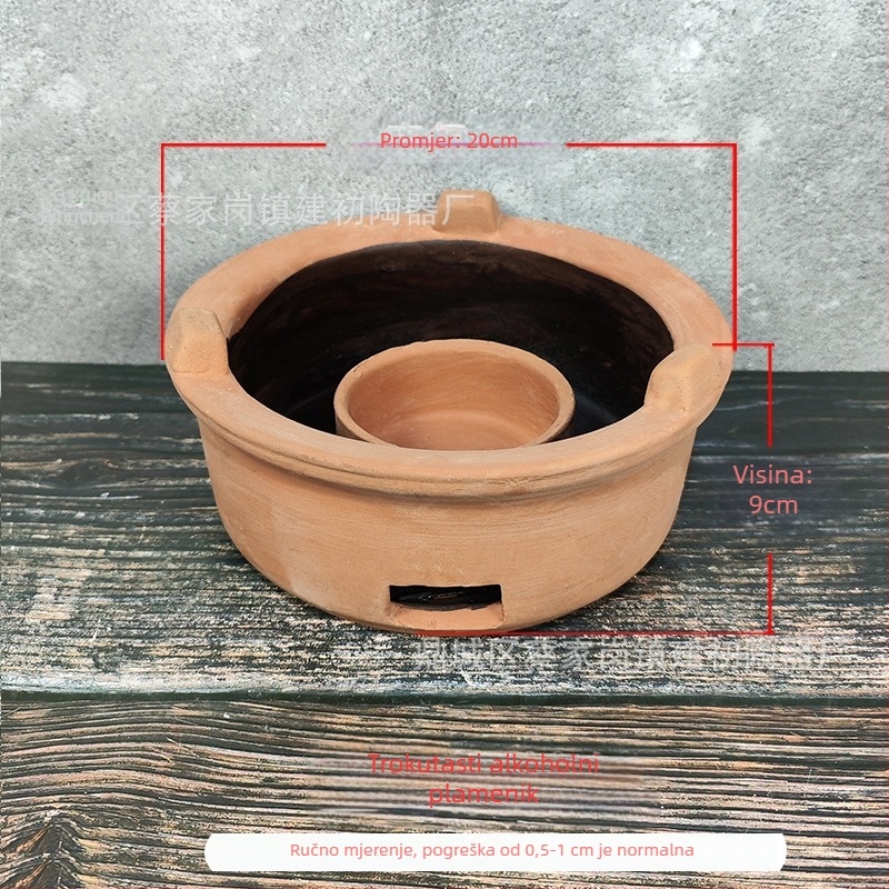 Tradicionalni viseći lijevani lonac za gulaš – kineskog stila, bez premaza, s jednim dnom, kompatibilan s plinskom pločom