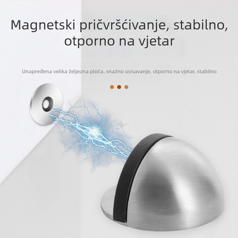 Protukolizijski stoper za vrata Turtle Top/Door Stop – 304 nehrđajući čelik, podna montaža, ručno upravljanje