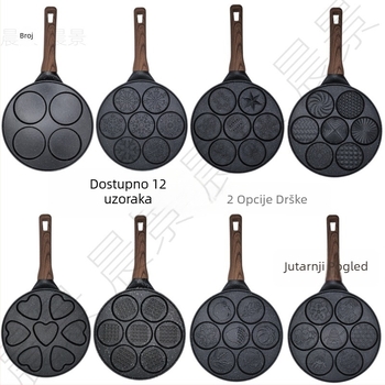 Tiganj za prženje – neprijanjajući premaz; tijelo od aluminijskog legura; dno od 430 nehrđajućeg čelika; dvostruko dno; kompatibilan s indukcijom i plinskim štednjakom