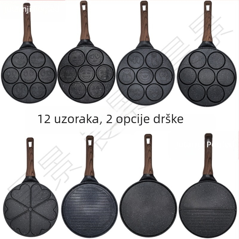 Tiganj za prženje – neprijanjajući premaz; tijelo od aluminijskog legura; dno od 430 nehrđajućeg čelika; dvostruko dno; kompatibilan s indukcijom i plinskim štednjakom