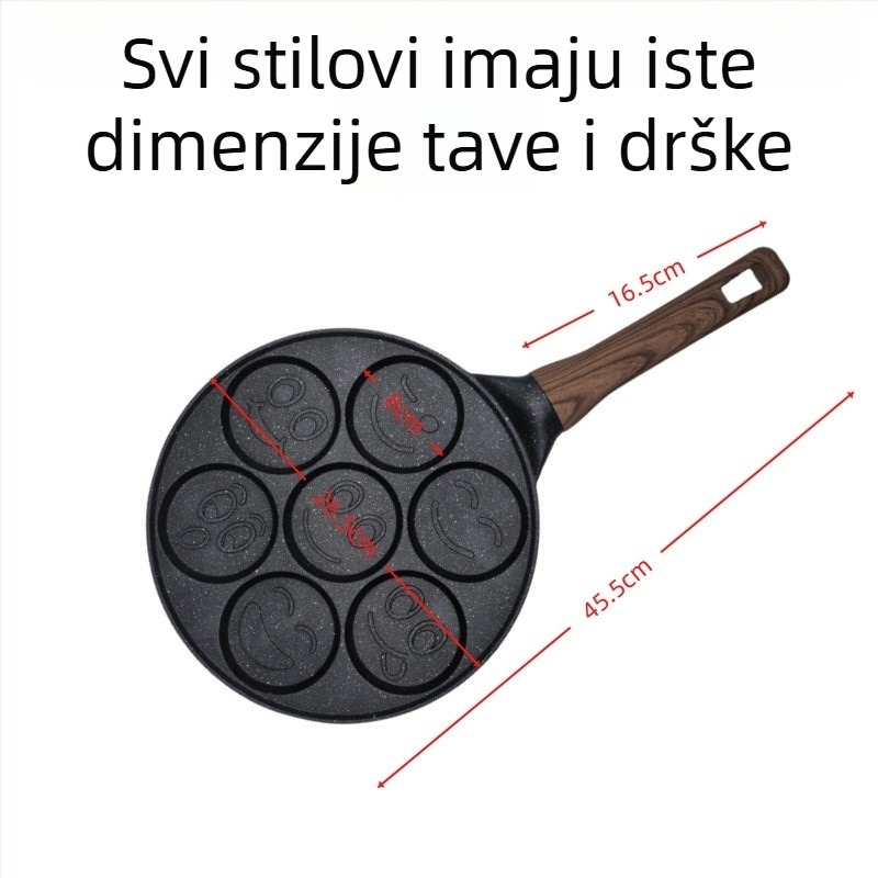 Tiganj za prženje – neprijanjajući premaz; tijelo od aluminijskog legura; dno od 430 nehrđajućeg čelika; dvostruko dno; kompatibilan s indukcijom i plinskim štednjakom