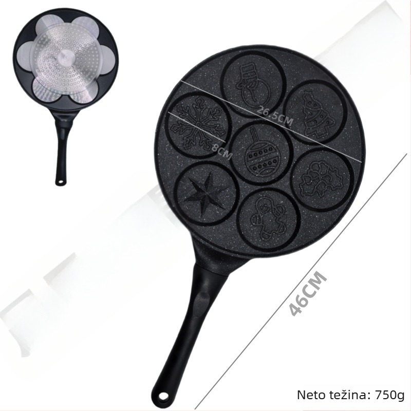 Tiganj za prženje – neprijanjajući premaz; tijelo od aluminijskog legura; dno od 430 nehrđajućeg čelika; dvostruko dno; kompatibilan s indukcijom i plinskim štednjakom