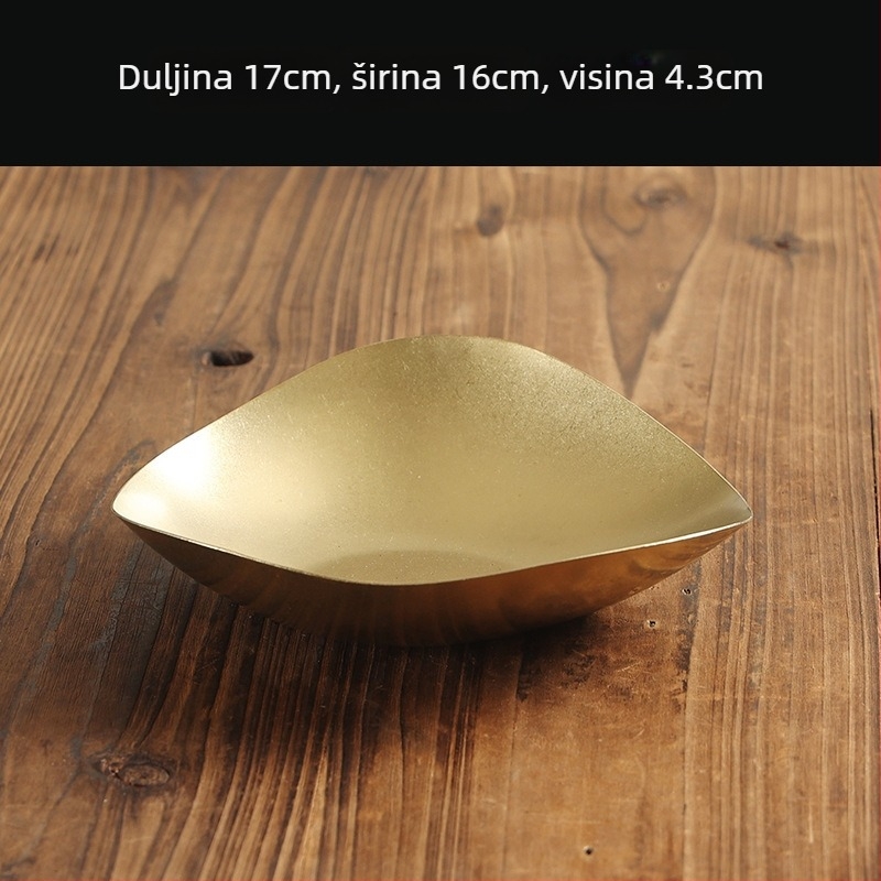 Ploški tanjur od nehrđajućeg čelika 304, retro stil, mat površina, pogodna za mikrovalnu.