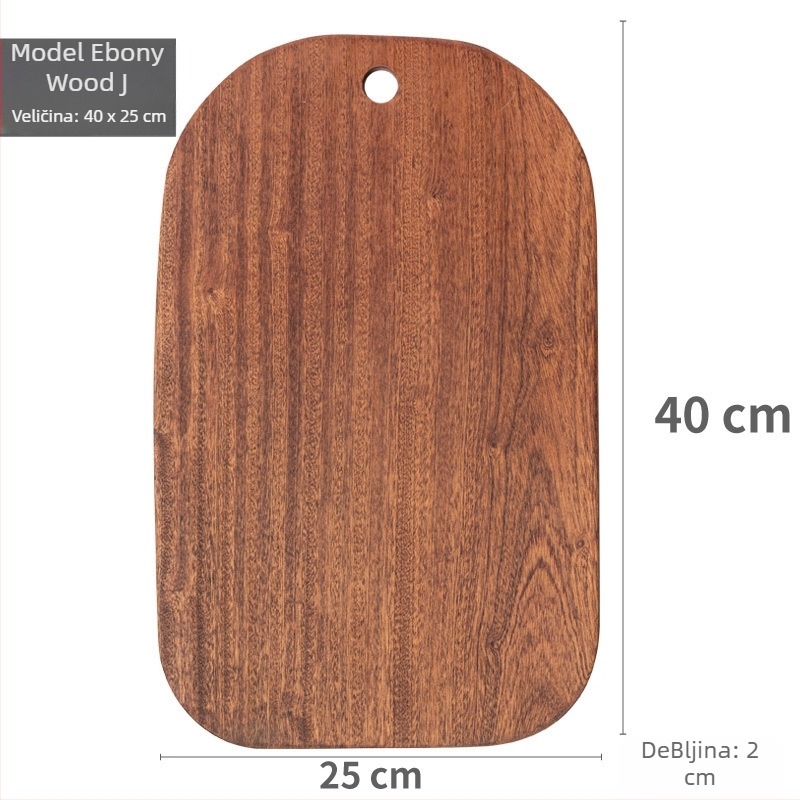 Drvena daska za rezanje – Ebony, nepravilnog stila, Thousand Ends marka, kućna upotreba, lansirano 2025.