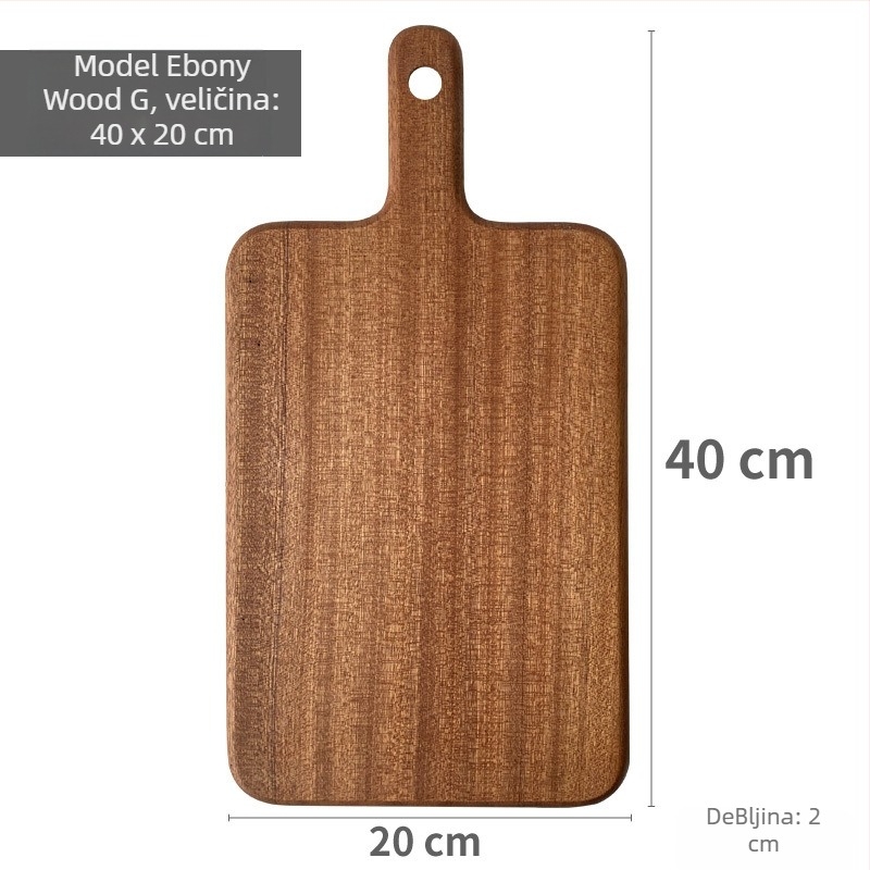Drvena daska za rezanje – Ebony, nepravilnog stila, Thousand Ends marka, kućna upotreba, lansirano 2025.