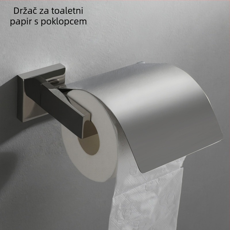 Zidni držač ručnika, od 304 nehrđajućeg čelika, polirana završna obrada, zidna montaža, jednostavan stil, Anchenson