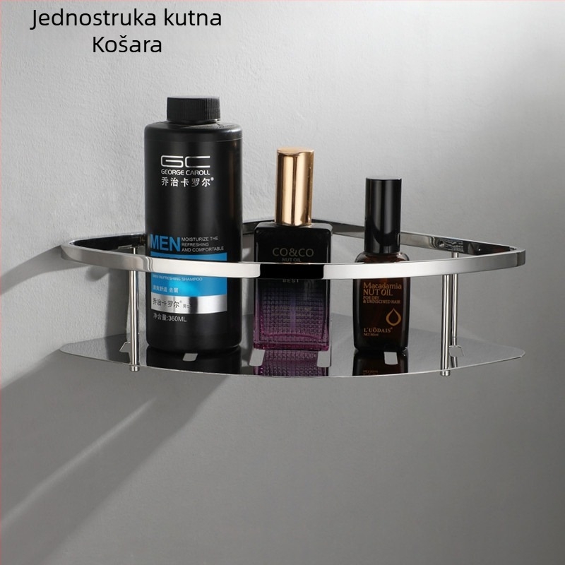 Zidni držač ručnika, od 304 nehrđajućeg čelika, polirana završna obrada, zidna montaža, jednostavan stil, Anchenson