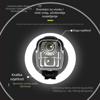 Sheng bangrong prednje svjetlo za bicikl za noćnu vožnju, nosač s brzim otpuštanjem, vodootporno, visoka svjetlost, pogodno za planinske i cestovne bicikle