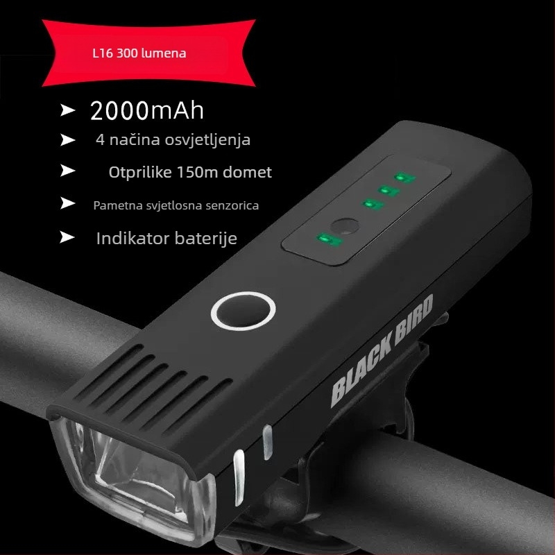 Sheng bangrong prednje svjetlo za bicikl za noćnu vožnju, nosač s brzim otpuštanjem, vodootporno, visoka svjetlost, pogodno za planinske i cestovne bicikle