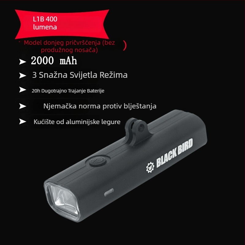 Sheng bangrong prednje svjetlo za bicikl za noćnu vožnju, nosač s brzim otpuštanjem, vodootporno, visoka svjetlost, pogodno za planinske i cestovne bicikle