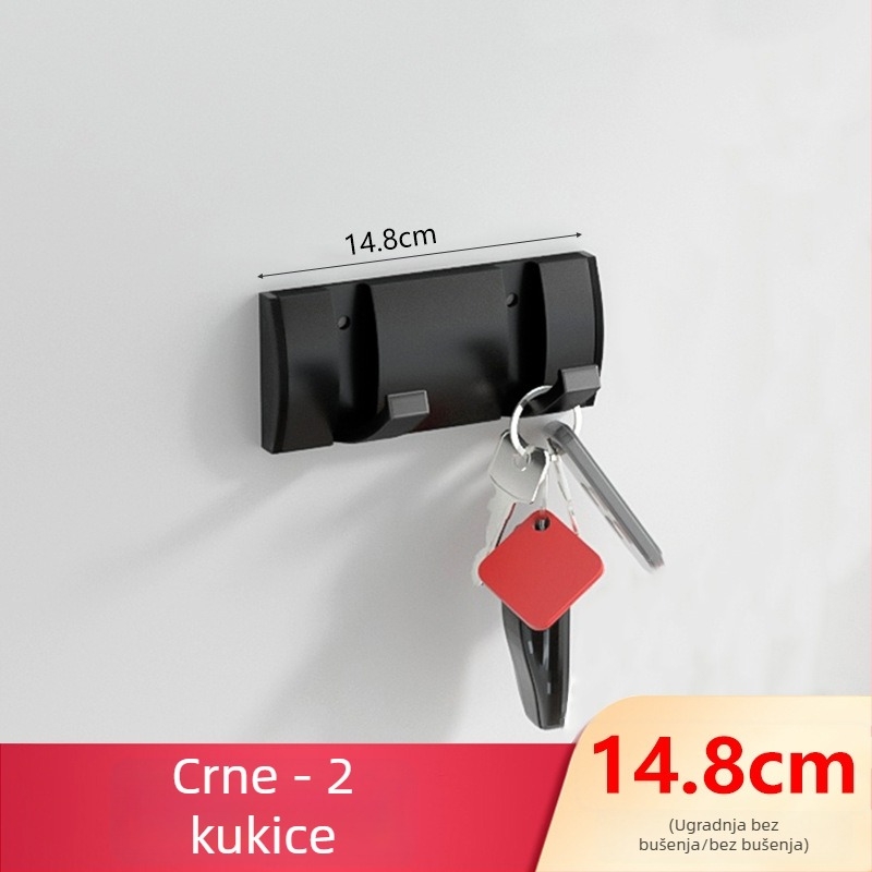 Skriti kuka za vrata za hodnik/ormar — zidni sklopivi vješalica za kapute i šešire, bez bušenja — Space Aluminum, 444 g, Nano pijesakiranje, Light Luxury, EU CE potvrda