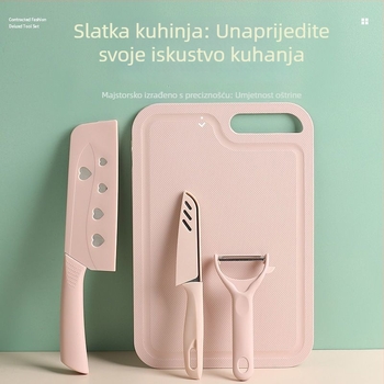 Unique kućni set noževa i plastične daske za rezanje, trodjelni set za voće, višenamjenska kuhinja, prehrambena kvaliteta