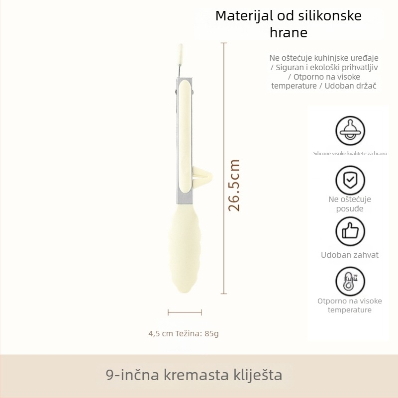 Xukang silikonski set spatula, 4 komada, s klipom za hranu i jušnom žlicom, neprijanjajuće, protuklizno, otporno na visoke temperature