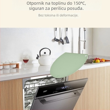 TPU silikonska daska za rezanje, prehrambene kvalitete, dvostrana, otporna na ogrebotine i plijesan, polukružni i kvadratni oblik
