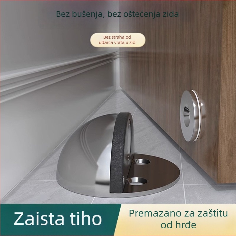 Magnetski sigurnosni držač za vrata, bez bušenja, podno pričvršivanje