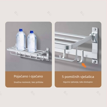 Set kupaonskih dodataka od aluminijske legure • Petodjelni set • Brend Ingenuity