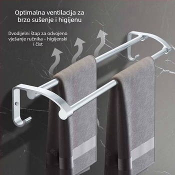 Set kupaonskih dodataka od aluminijske legure • Petodjelni set • Brend Ingenuity