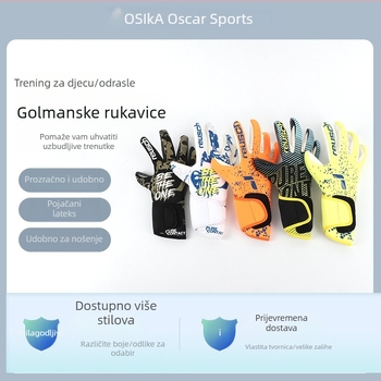 Golmanske rukavice - Latex, Protuklizne, Zaštita prstiju, Otporne na habanje, Prilagodljive