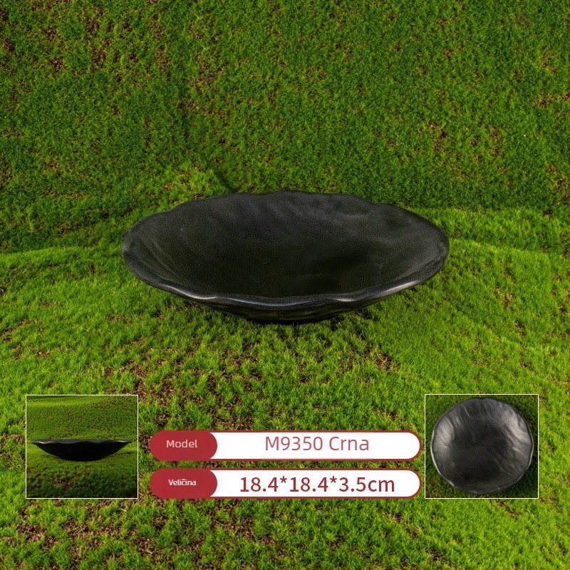 Melamin plošni pravokutni tanjur za hot pot i roštilj — polirana površina, prilagodljiv