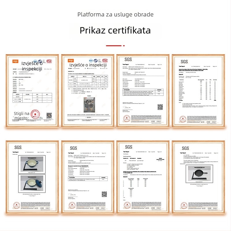 Lijevani željezni tiganj s neprijanjajućim premazom — Model XLF-JP; Funkcija: forma za hamburger, kruh, prženo jaje i tortu; Težina: 2,6 kg