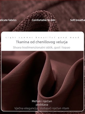 Ženski troslojni kostim: top, prsluk i duga suknja s patchwork detaljima; poliester 95%+; elegantan poslovni stil; jesen 2025