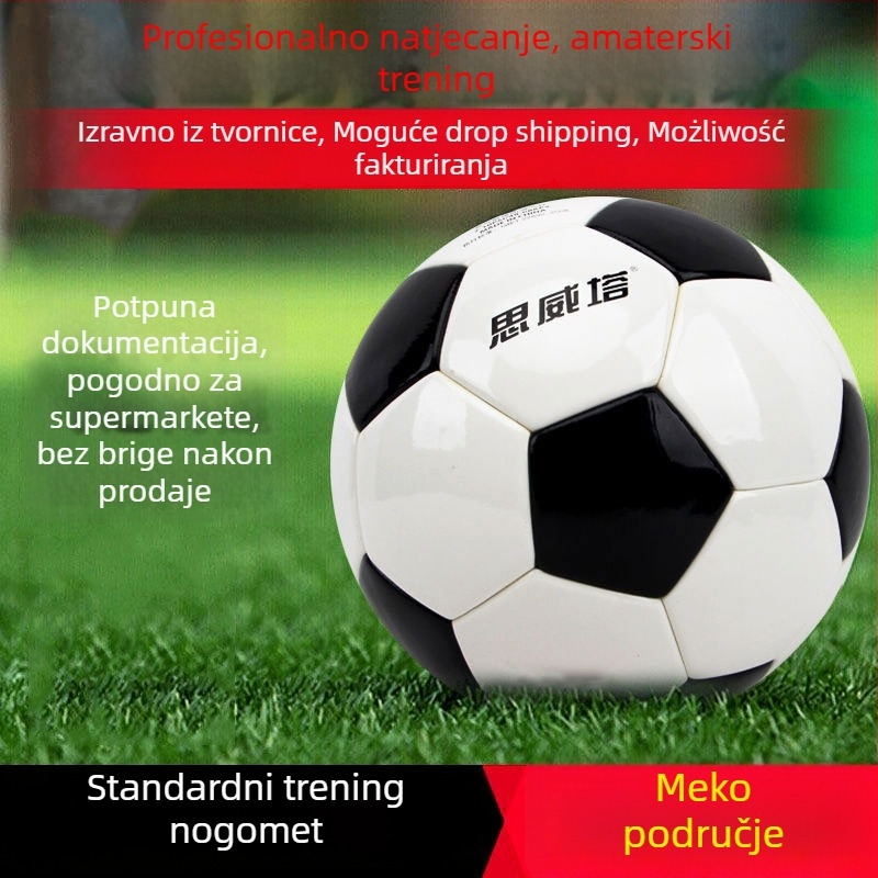 Nogometna lopta Rex PVC, šivana strojem, br. 4/5