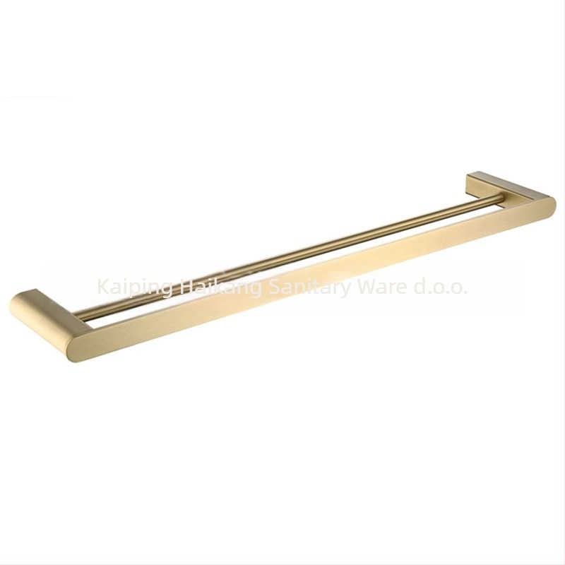 Držač ručnika od nehrđajućeg čelika s elektroplatiranim završetkom, 2 sloja, nosivost 10 kg, stil laganog luksuza