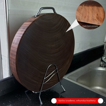 Okrugla drvena daska za rezanje, dvostruka, protuklizna, otporna na plijesni, antiseptička (porijeklo: luka Guangxi, Nanning)