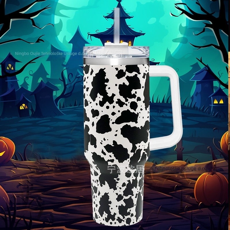 Sklopiva termos šalica, dvostruki sloj vakuumske izolacije, unutarnja 304 nehrđajući čelik / vanjska 201 nehrđajući čelik, otporna na propuštanje, s držačem i vijčanim poklopcem