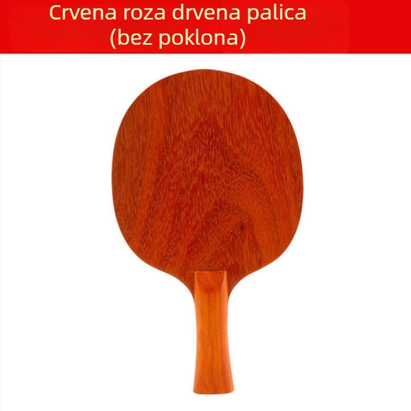 Ploča za stolni tenis od ružinog drveta, jednostruka, guma s dugim ljepilom, bočni udar, za trening i natjecanja