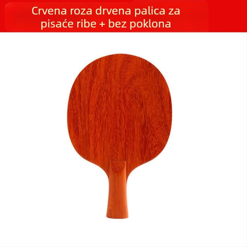 Ploča za stolni tenis od ružinog drveta, jednostruka, guma s dugim ljepilom, bočni udar, za trening i natjecanja