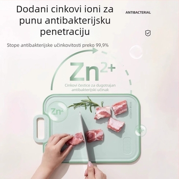 Konbach PP daska za rezanje – antibakterijska, otporna na plijesni, dvostrana, protuklizna površina, za voće i dječju hranu (PP, Konbach)