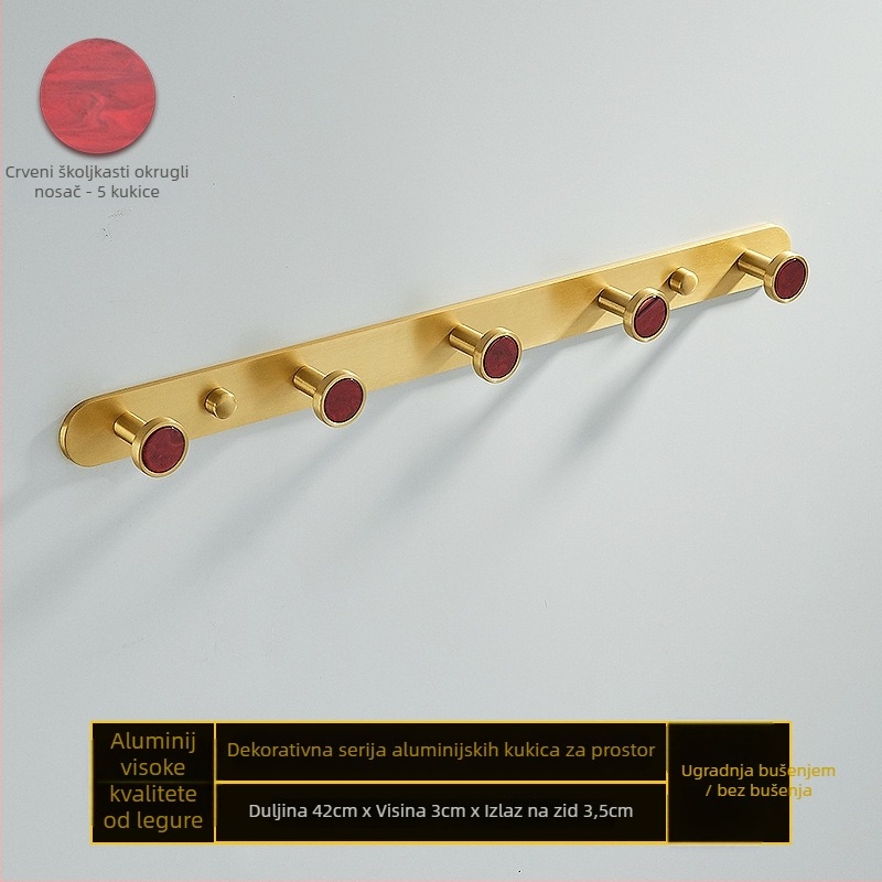 Kuke za kupaonicu od aluminijevog legura, samoljepive, zidne bez bušenja, u obliku školjke, lagani luksuzni stil, težina 1 kg