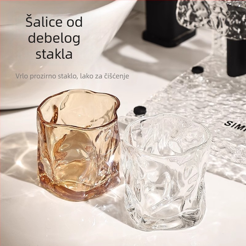 Držač za četkice za zube - akril, montaža bez bušenja, uključuje čašu za četkice i čašu za ispiranje (set 20, Hanle)
