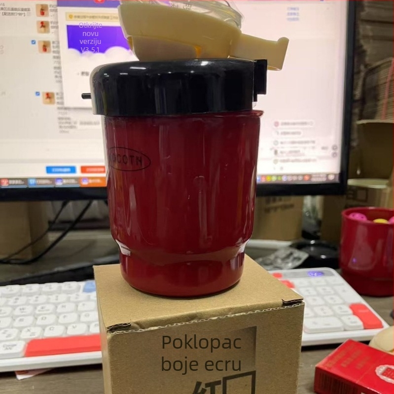 Držač četkica za zube sa setom čašica za ispiranje usta, plastični, zidni, antibakterijski