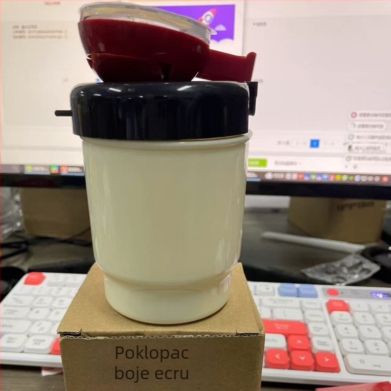 Držač četkica za zube sa setom čašica za ispiranje usta, plastični, zidni, antibakterijski