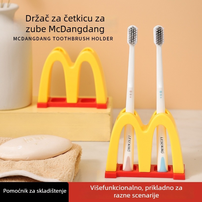 Držač za četkice, 300 pretinaca, plastični, montaža bez bušenja, bez dozatora za pastu