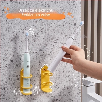 Držač električne četkice za zube, zidni, bez bušenja, plastični držač za kupaonicu