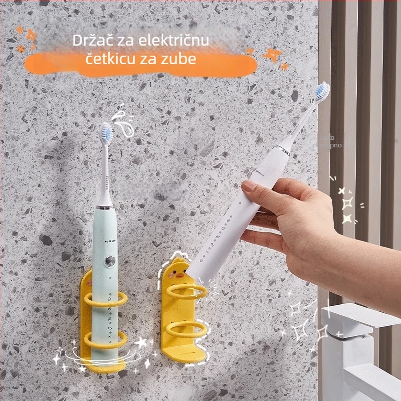 Držač električne četkice za zube, zidni, bez bušenja, plastični držač za kupaonicu