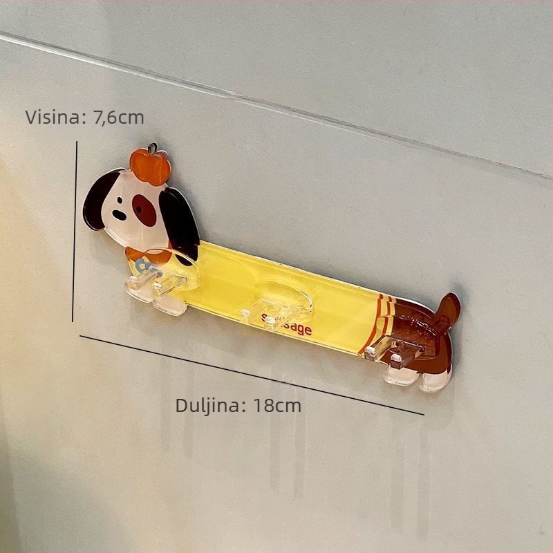 Akrilni držač za četkice za zube — bez bušenja, držač s utorom za karticu, višenamjensko skladištenje