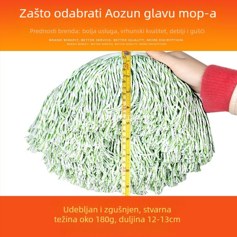 Glava za mop za zamjenu, rotirajuća glava za mop, debela, univerzalni dodatak šipki za mop | Marka: TONGLEI; Materijal: sandalwood