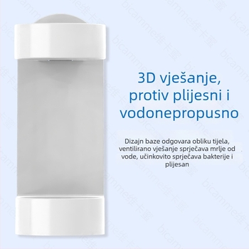Držač za električnu četkicu – zidni, bez bušenja, plastična konstrukcija, brend Bicamme vika honey