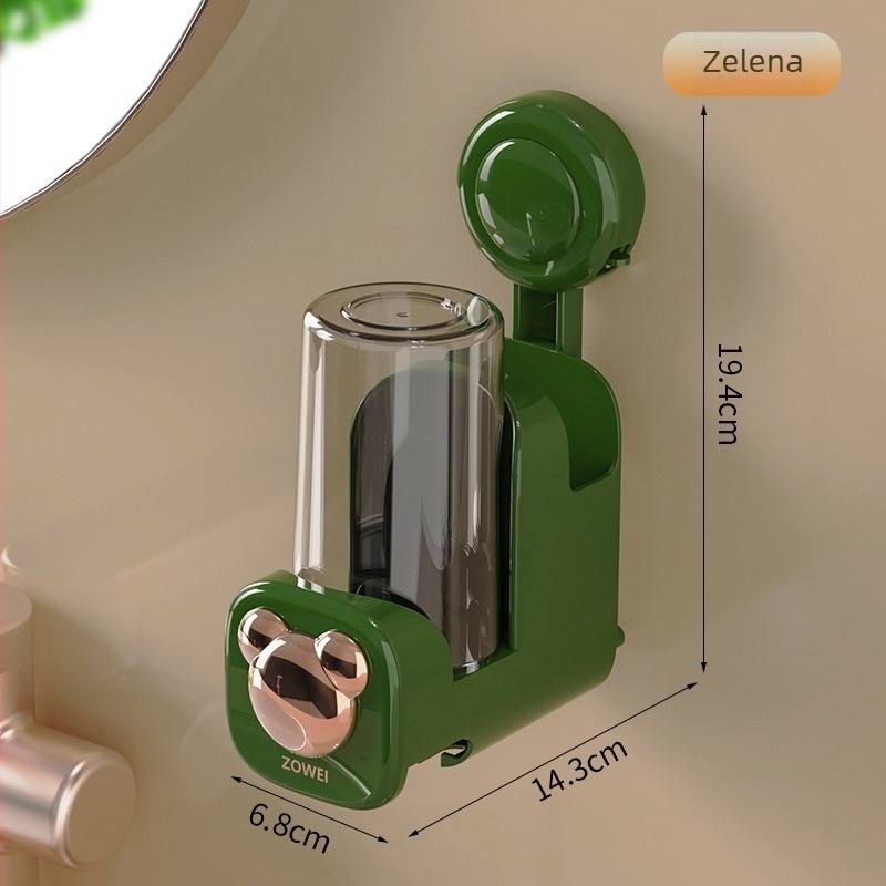 Zidni držač četkica za zube s vakuumskim pričvršćivanjem, plastični, montaža bez bušenja, kutija od 60 komada