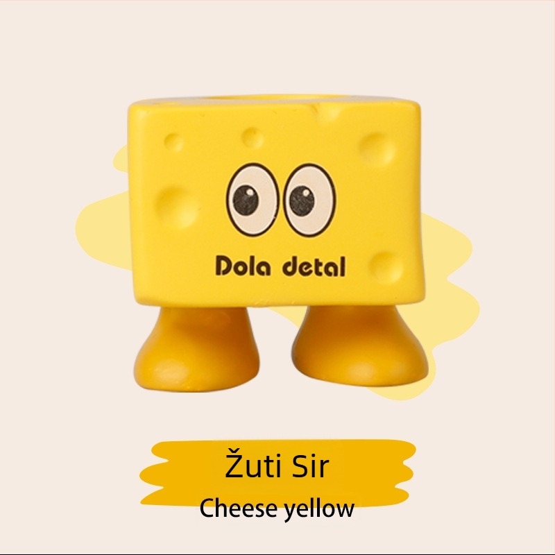 Držač četkice za djecu – oblik sira, od smole, montaža bez bušenja, skladištenje, mogućnost tiskanja logotipa