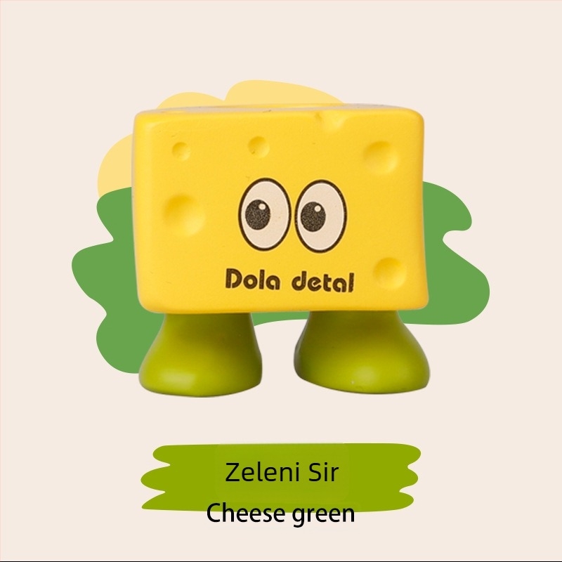 Držač četkice za djecu – oblik sira, od smole, montaža bez bušenja, skladištenje, mogućnost tiskanja logotipa