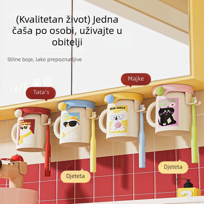Dopamin magnetski držač za četkicu za zube, ABS tijelo, magnetsko ugradnja, 1 pretinac, moguć tisak logotipa