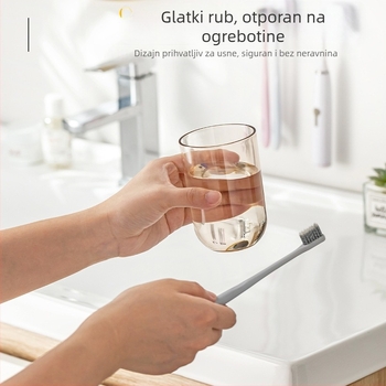 Zidni držač četkica za zube s čašom za ispiranje usta — set bez bušenja