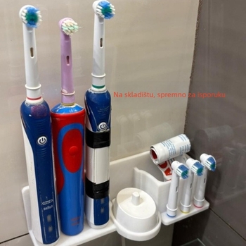 Plastični držač četkica za zube za pohranu s alternativnim načinima montaže