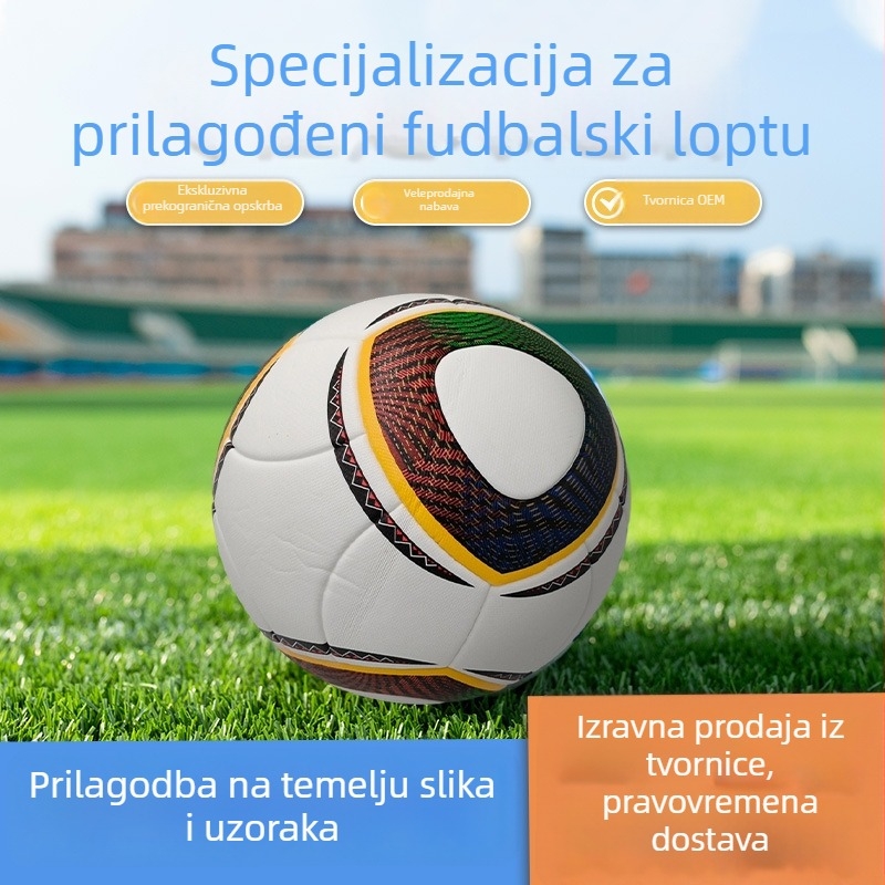 Nogomet No.5 – PU koža, ljepilo šivanje, za treninge i školska natjecanja na otvorenom, prilagodljivo